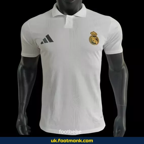 Real Madrid 2025 Match Polo Shirt White.