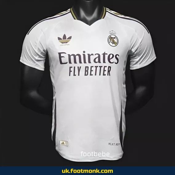 Real Madrid x LV 2024 2025 White Match Jersey.