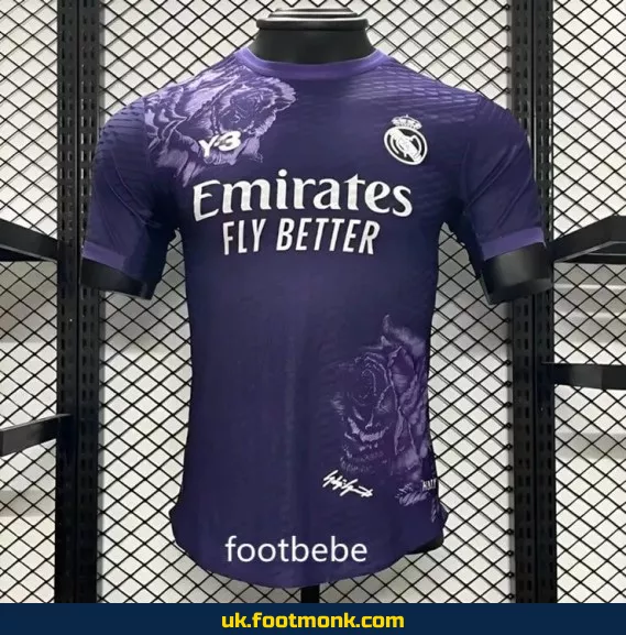 Real Madrid x Yamamoto Match Jersey 2024 2025 Purple.