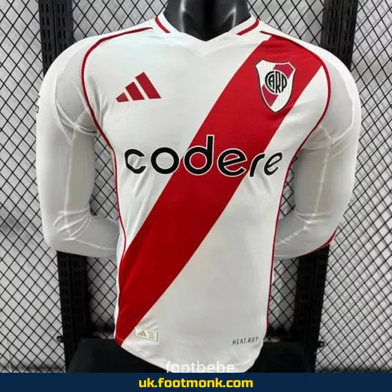 River Plate 2024-2025 home long sleeve match jersey.