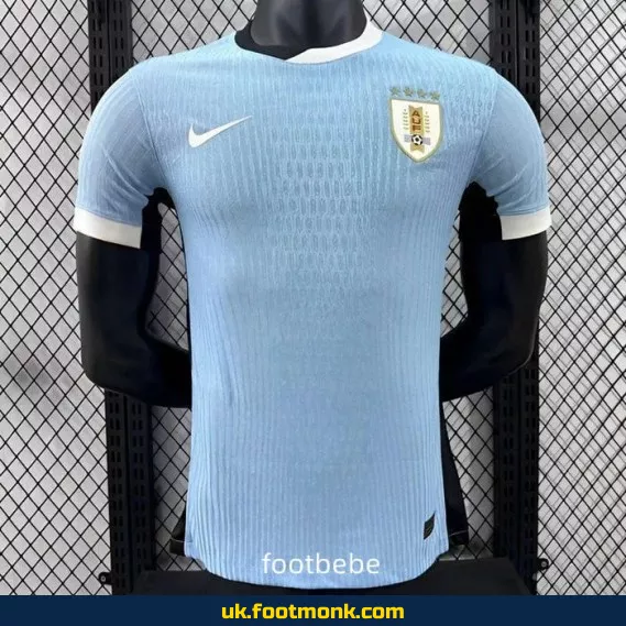 Uruguay 2024 2025 home blue match jersey.