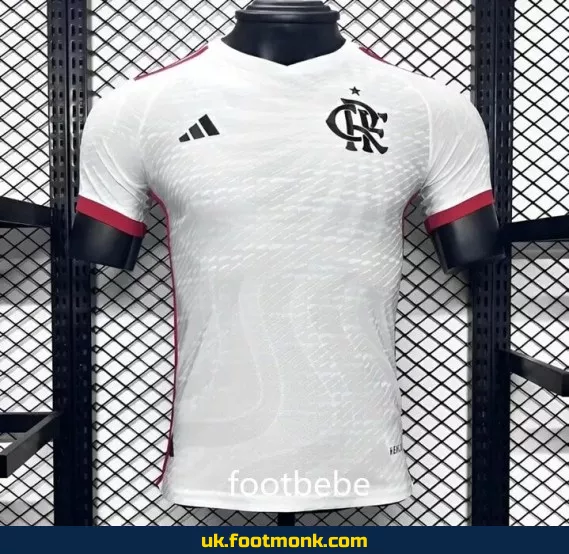 Flamingo 2024-2025 away white match jersey.