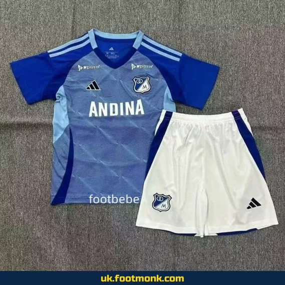 Millonarios home jersey for kids 2025 2026.