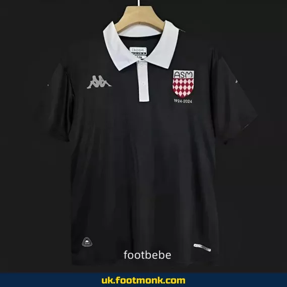 Monaco 2024-2025 100-year black special edition jersey.