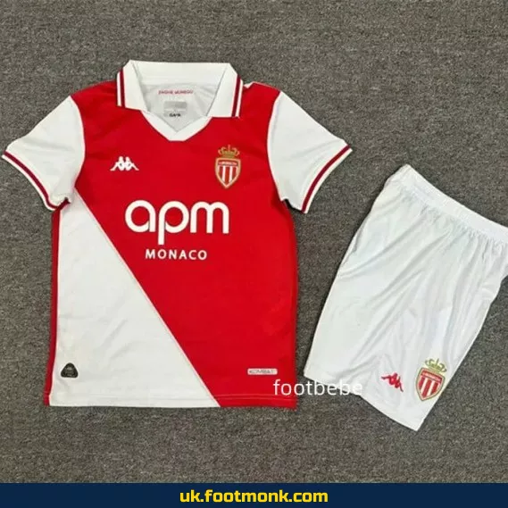 Monaco home jersey for kids 2024-2025.