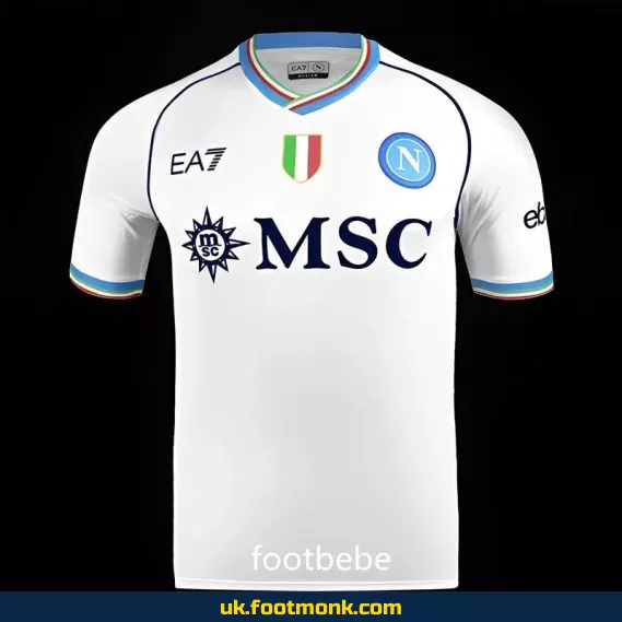 Naples 2023 2024 away Euro jersey White.