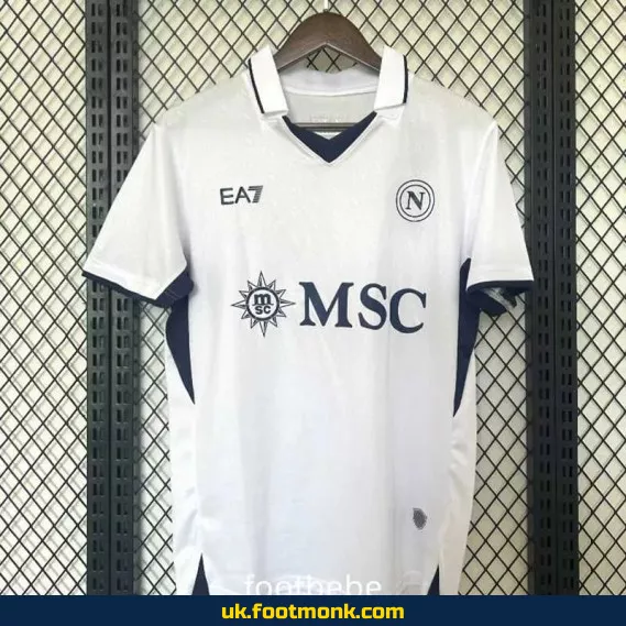 Away white Napoli 2024 2025 jersey.