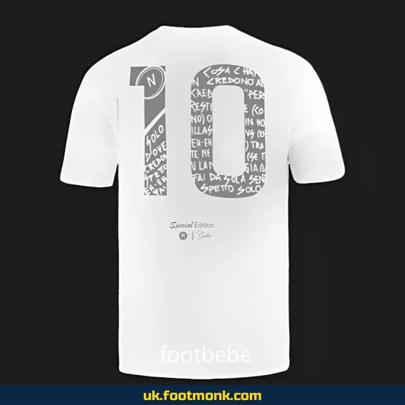 Naples x Geolier 2024 special edition white jersey.