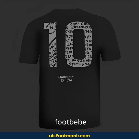 Naples x Geolier 2024 special edition black jersey.