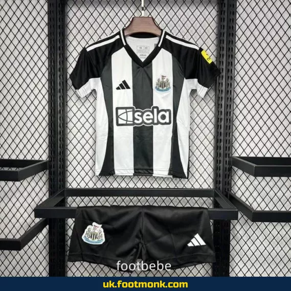 Newcastle United 2024 2025 home kids jersey.