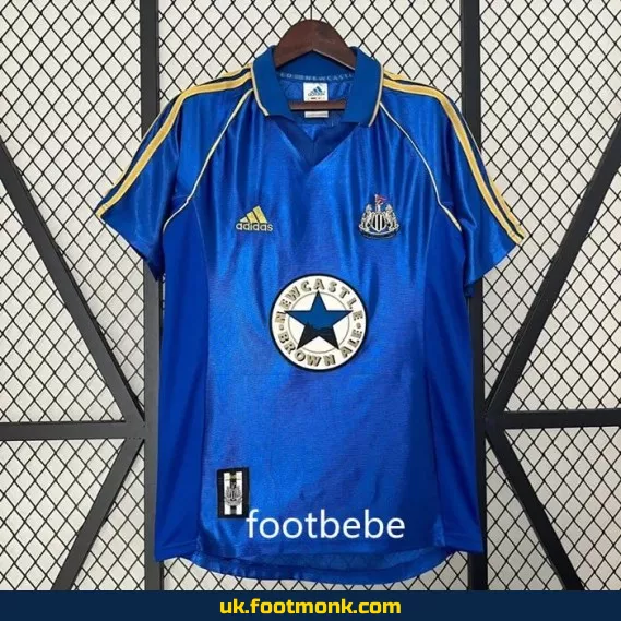 Newcastle United Vintage 1998 1999 away blue jersey.