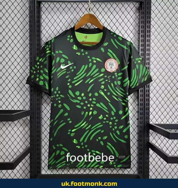 Nigeria 2024 black green jersey.