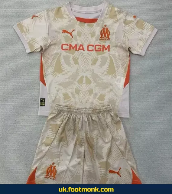Olympic Marseille goalkeeper jersey for kids 2024 2025.