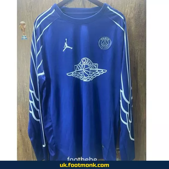 PSG Air Jordan 2024 2025 blue Long-sleeved jersey