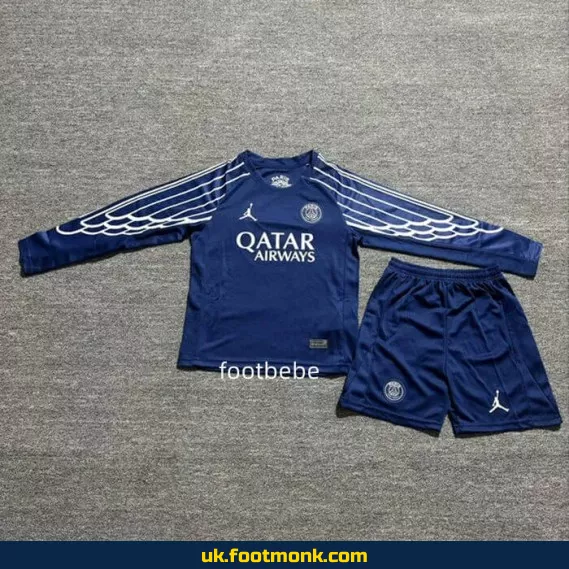 PSG Kids Jersey 2024 2025 blue Long sleeves.