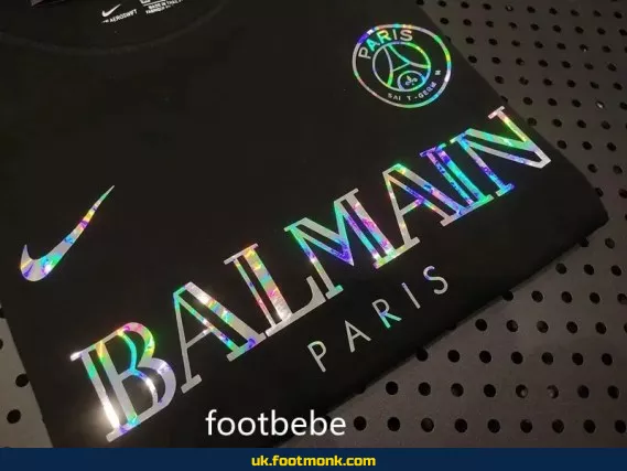 PSG x Balmain 2023 2024 black jersey.