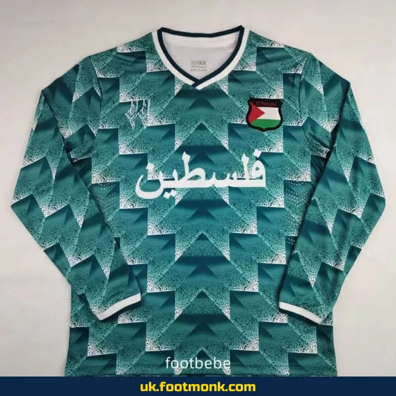 Palestine jersey 2024 2025 blue long sleeves.
