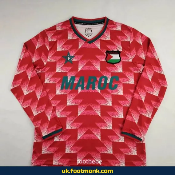Palestine jersey 2024 2025 red long sleeves.