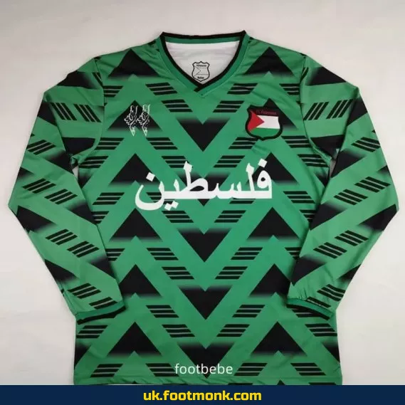 Palestine jersey 2024 2025 green long sleeves.