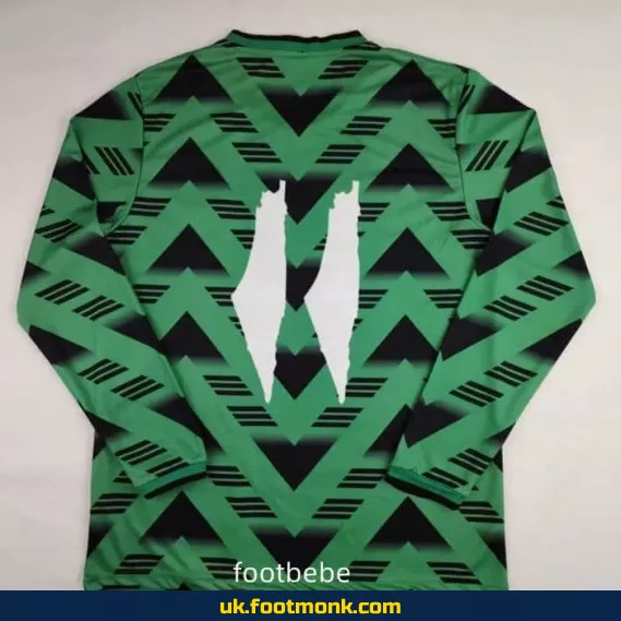 Palestine jersey 2024 2025 green long sleeves.