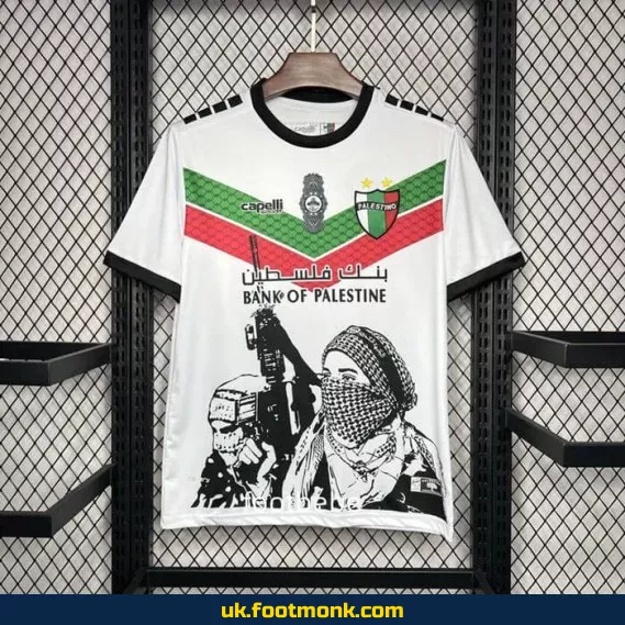 Palestino 2024-2025 special edition white jersey.