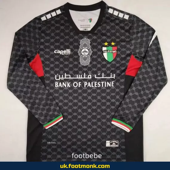 Palestino 2024 2025 away black long sleeves jersey.