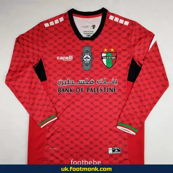 Palestino 2024-2025 long-sleeve red jersey.