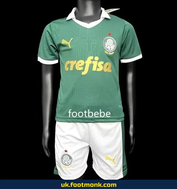 Palmeiras home green kids' jersey 2024-2025.