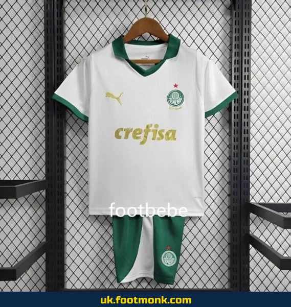 Palmeiras away white kids' jersey 2024-2025.