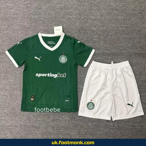 Palmeiras Child Jersey 2025 2026 green.