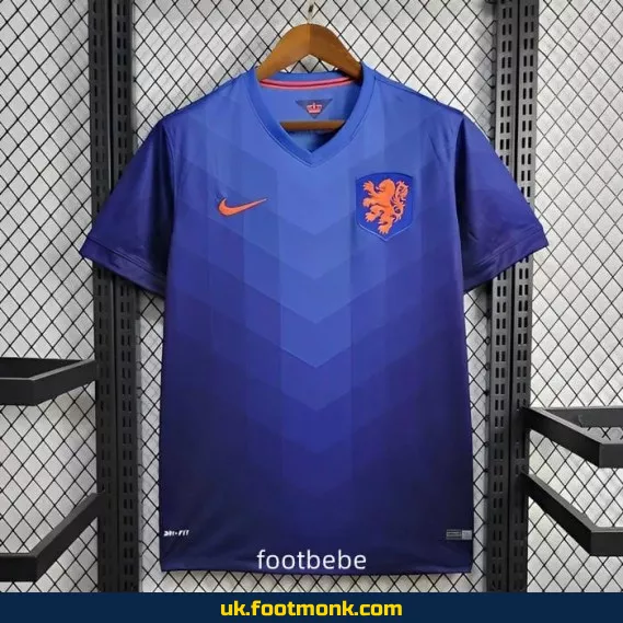 Netherlands 2014 vintage away blue jersey.