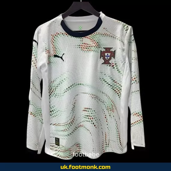 Portugal jersey 2024 2025 white long sleeves.