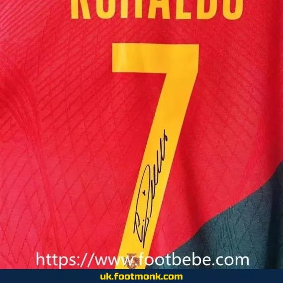 Portugal jersey 7#Ronaldo Signed signature 2022 home.