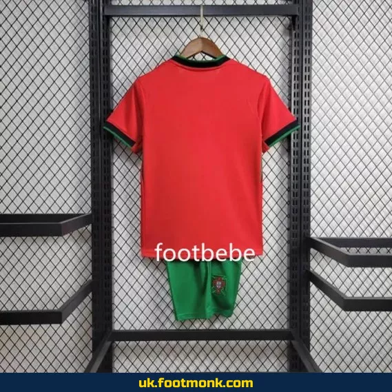 Portugal home red kids' jersey Euro 2024.
