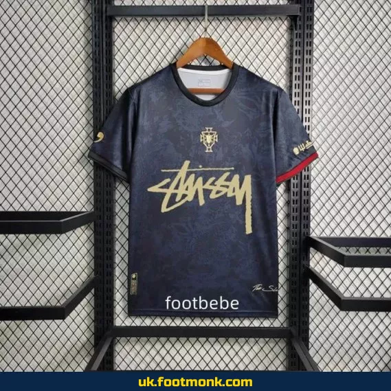 Portugal jersey Stussy 2024 THE SIU black.