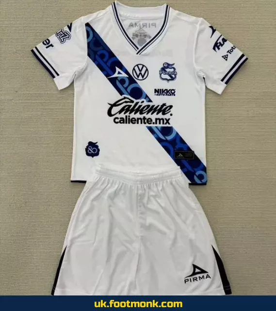 Puebla home jersey for kids 2024-2025.