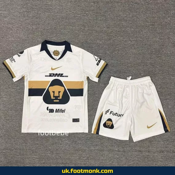Pumas UNAM Kids Home Jersey 2025 2026.
