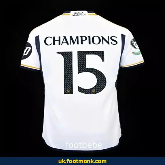 Real Madrid 2023-2024 Home Jersey 15 Champions.
