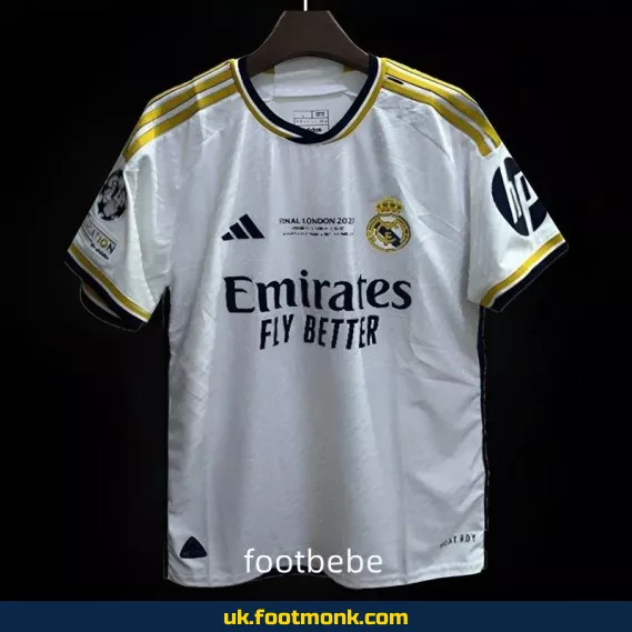 Real Madrid 2023-2024 home jersey Champions League final.