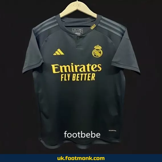 Real Madrid 2023 2024 black training jersey.