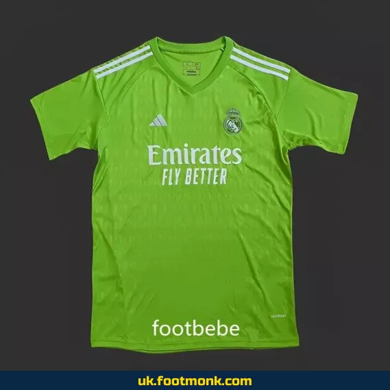 Real Madrid 2023 2024 goalkeeper jersey green.