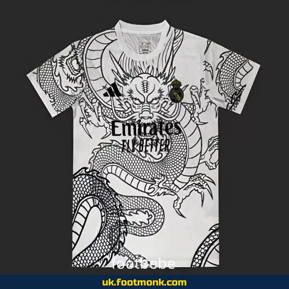 Real Madrid 2024 2025 dragon white jersey.