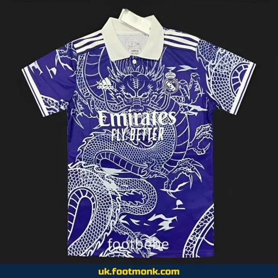 Real Madrid 2024 2025 dragon violet special edition jersey.