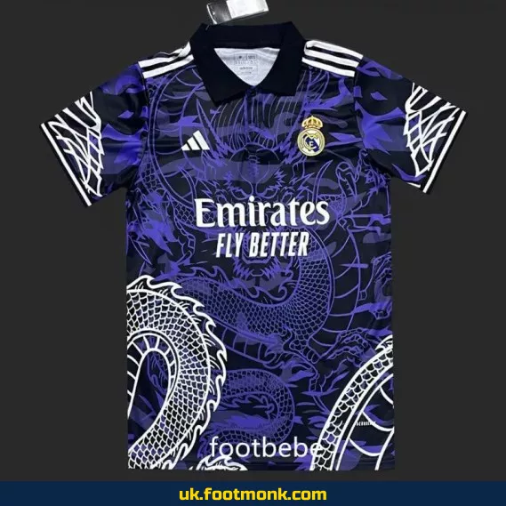 Real Madrid 2024 2025 dragon violet jersey.