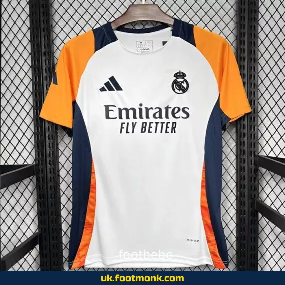Real Madrid 2024 2025 training jersey White.