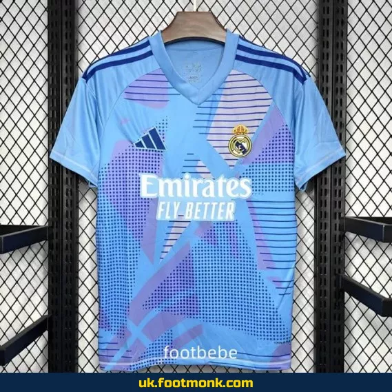 Real Madrid 2024 2025 goalkeeper jersey blue.