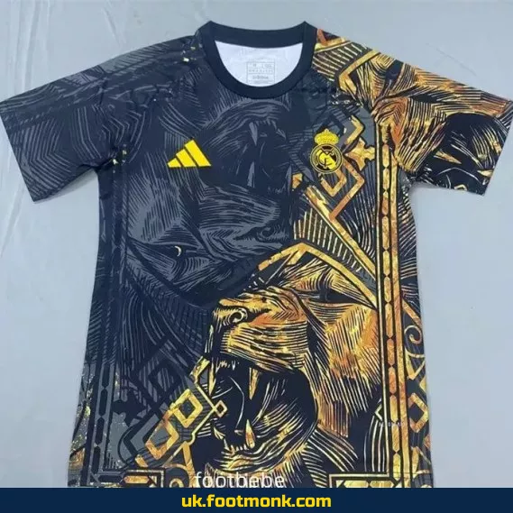Real Madrid 2024 2025 jersey lion.