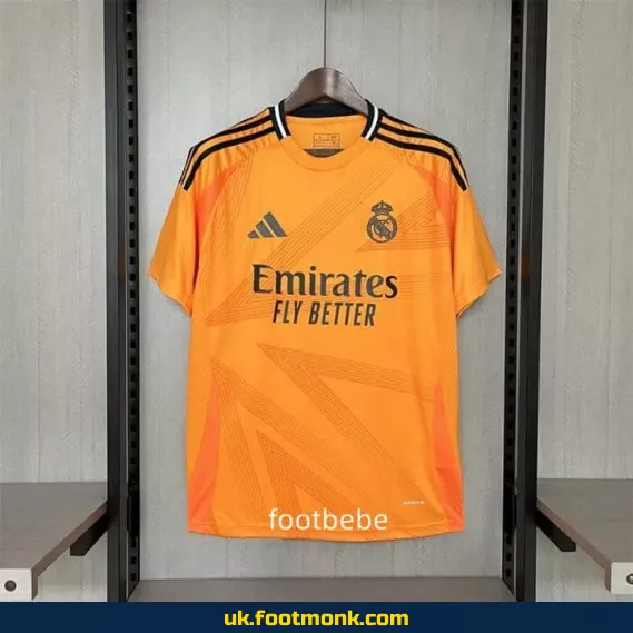 Real Madrid 2024 2025 orange jersey.