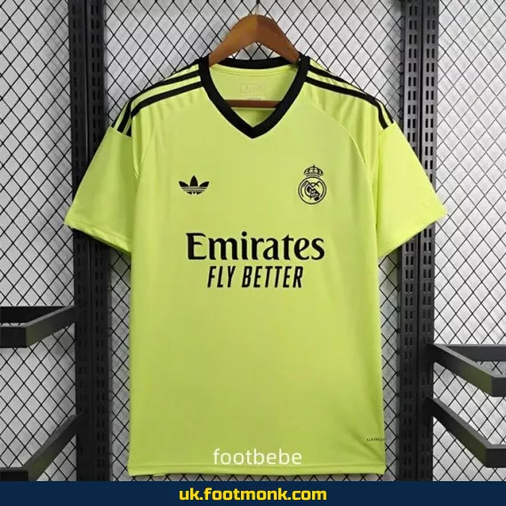 Real Madrid 2024-2025 fluorescent green jersey.