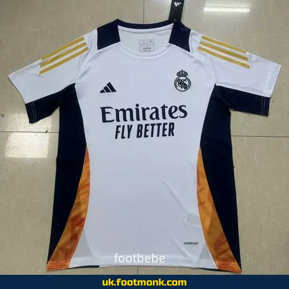 Real Madrid 2025 2026 white training jersey.